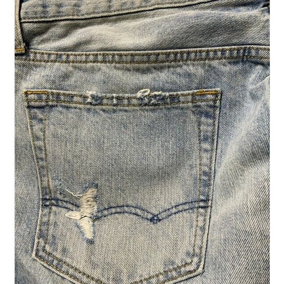 American Eagle Outfitters Jeans Mens Size 34X30 Slim Distressed Light Wash Denim - Picture 9 of 13